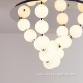 Opal Glass Ball Beaded Ceiling Light